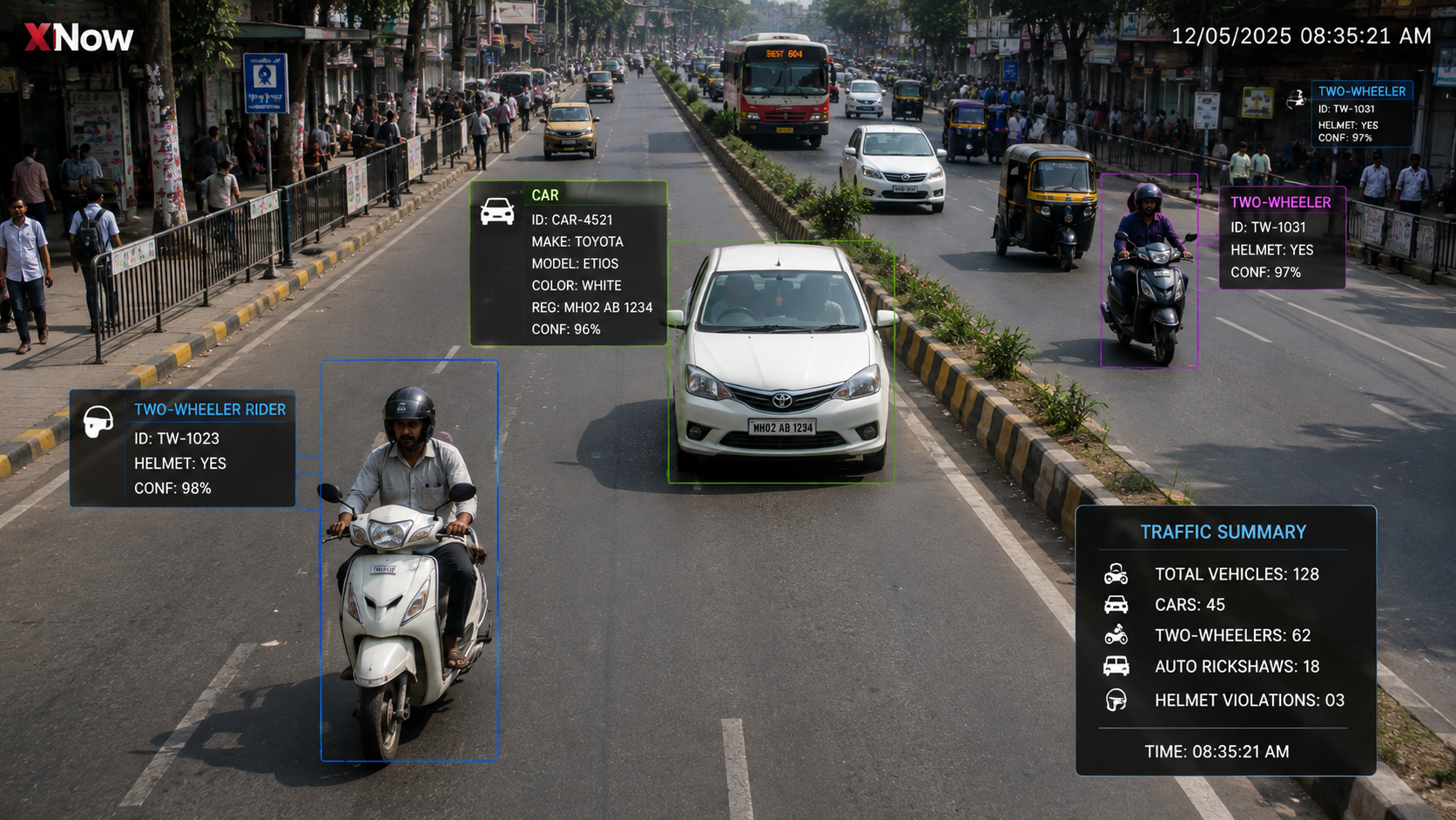 XNow AI tracking vehicles and logistics gates